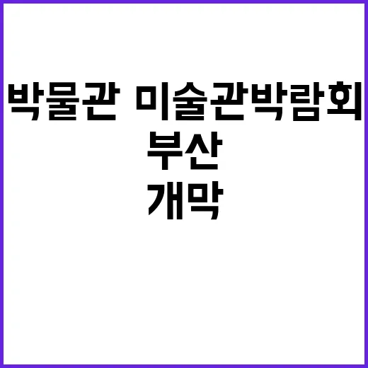 부산 개막 국내 첫 박물관·미술관 박람회 열기!