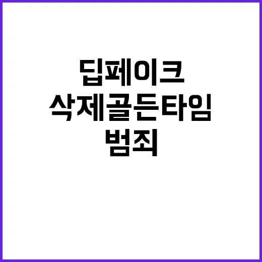 딥페이크 범죄의 시…