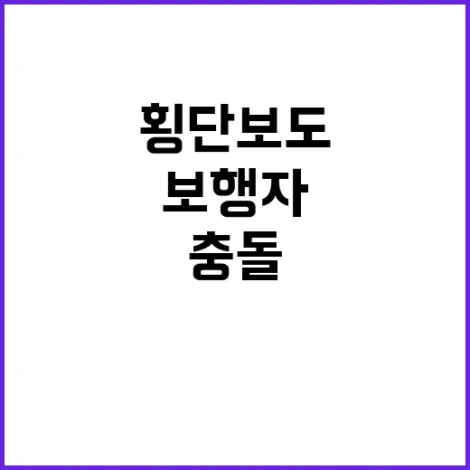 횡단보도 충돌 보행자 비극의 현장!