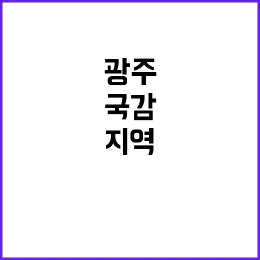 광주지역 국감 소멸위기 통합논의 GGM 잔디논란 집중!