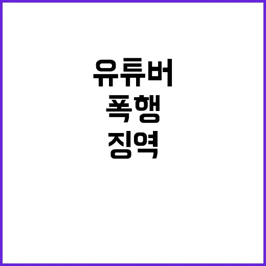 유튜버 폭행 조직원…