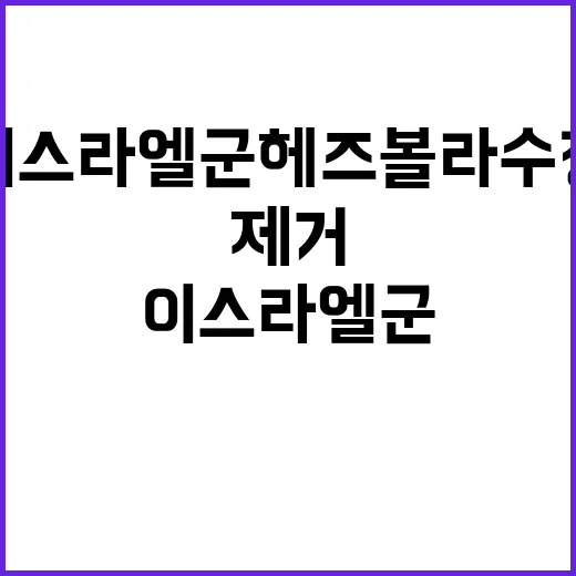 이스라엘군 헤즈볼라…