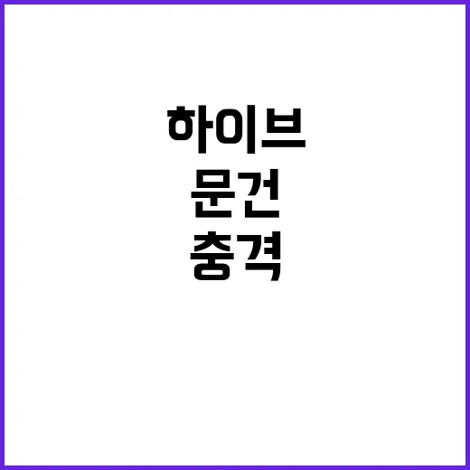 하이브 문건 논란 …