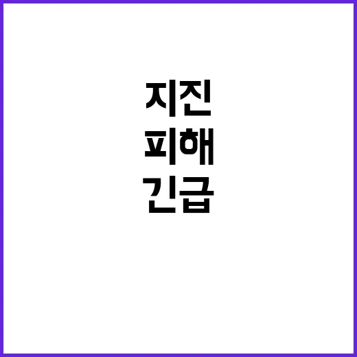 긴급 소식 지진 대…