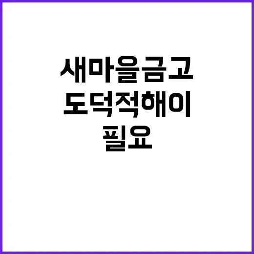 새마을금고 스캔들 …