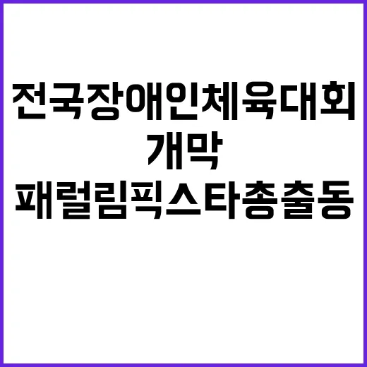 패럴림픽 스타 총출동 전국장애인체육대회 개막