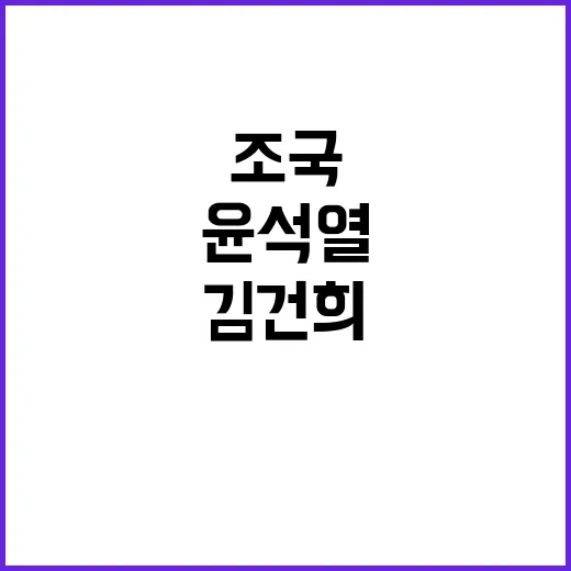 조국 윤석열·김건희…