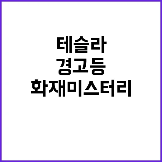 테슬라 화재 미스터…