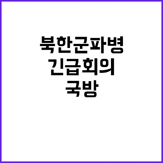 북한군 파병 한미 외교·국방 수뇌부 긴급 회의