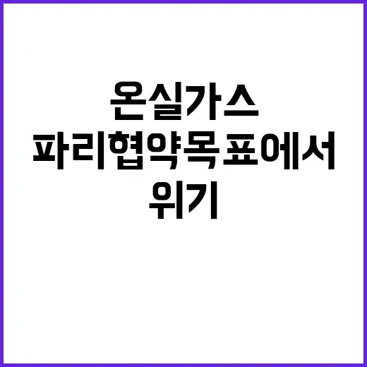 온실가스 위기 파리…