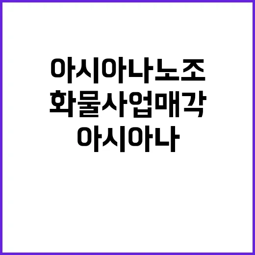 아시아나 노조 화물사업 매각 가처분 신청!