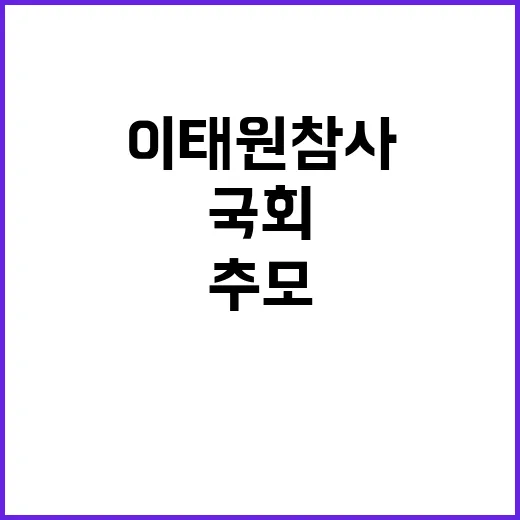 이태원 참사 국회 …