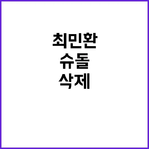 최민환 논란 슈돌 …