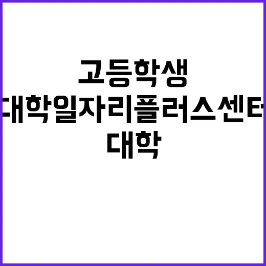 대학일자리플러스센터…