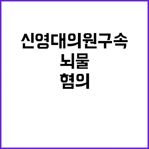 뇌물 혐의 신영대 …