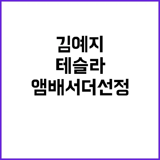 테슬라 김예지 최초…