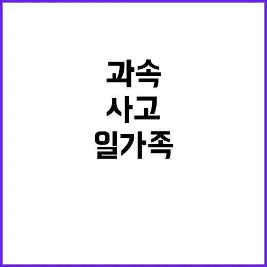 과속주행 사고 귀갓…