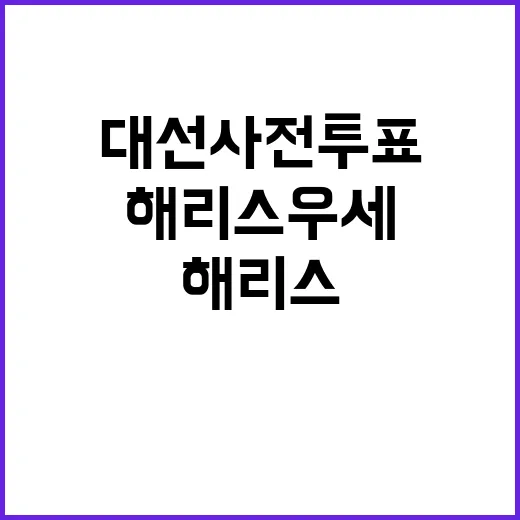 해리스 우세 대선 …