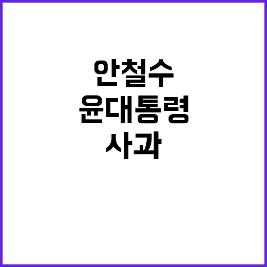 안철수 발언 윤 대…