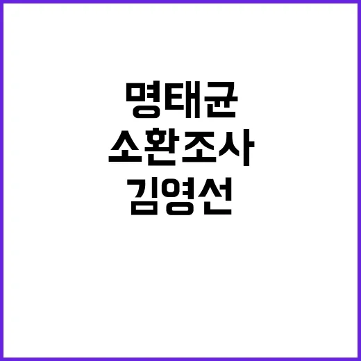 김영선 명태균 소환…