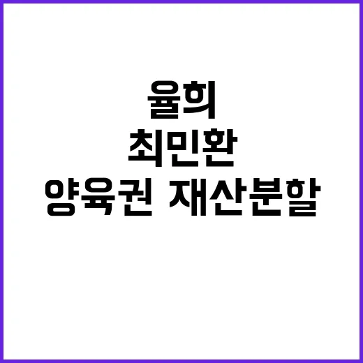 율희 최민환·자녀 양육권·재산분할 법정 공방!