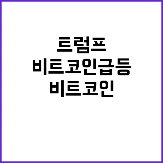 비트코인 급등 트럼…