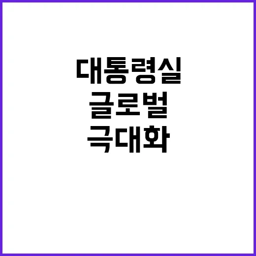 대통령실 글로벌 협력 네트워크로 안보와 경제 극대화!