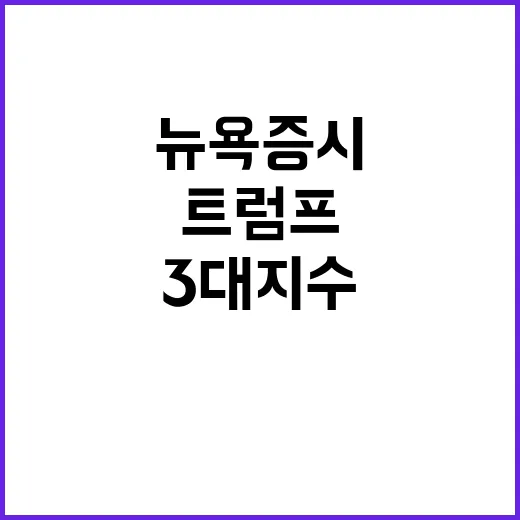 트럼프 승리 뉴욕증시 3대 지수 신기록 돌파!