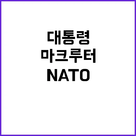 윤 대통령마크 루터 NATO 협력 강화 논의!