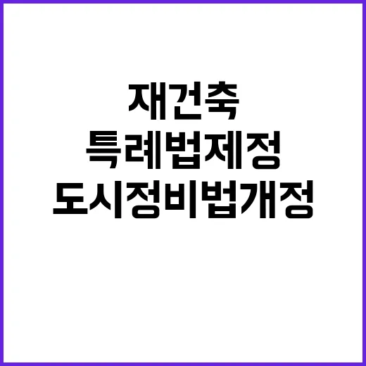 재건축 특례법 제정…