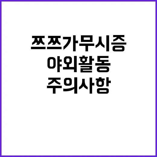 쯔쯔가무시증 환자 …