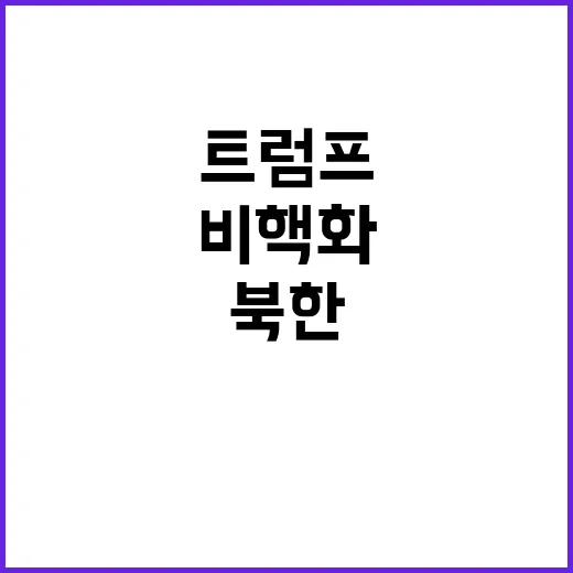 트럼프 북한 비핵화…