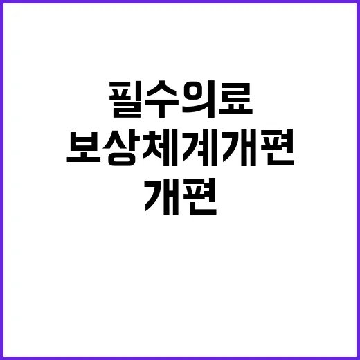 보상체계 개편 필수의료 강화 방안 발표!