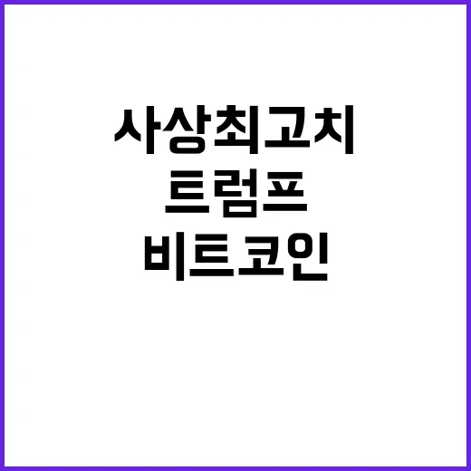 비트코인 돌파 트럼…