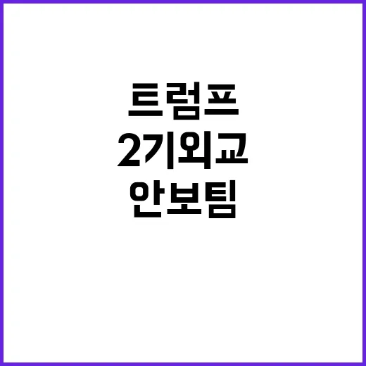 트럼프 2기 외교·안보 팀 미국 우선주의 재가동!