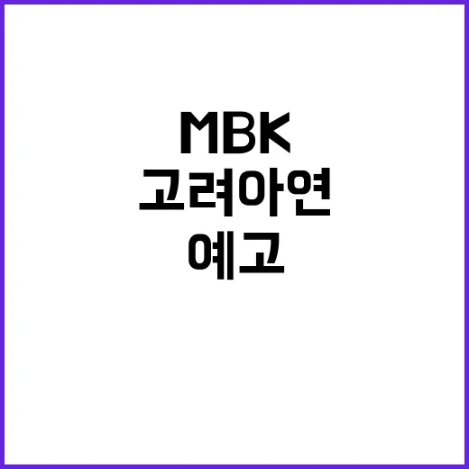 고려아연 철회 MB…