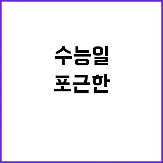 비 포근한 수능일 우산 필수! 서쪽의 소식