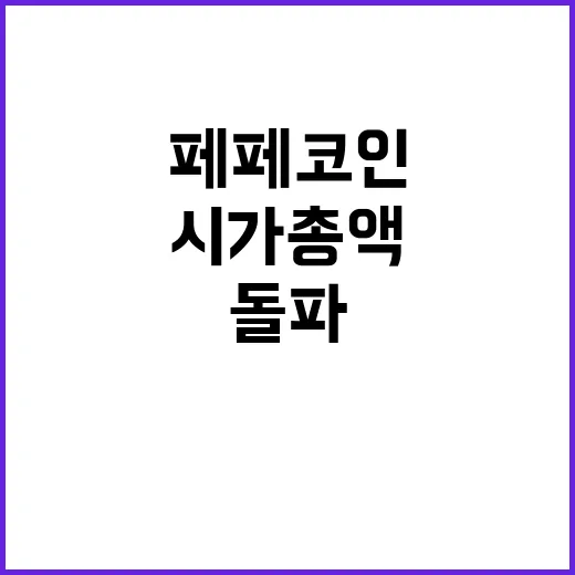 페페 코인 밈의 힘…