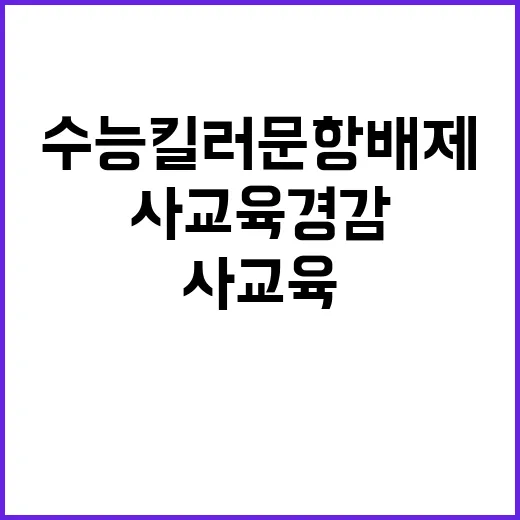 수능 킬러문항 배제…