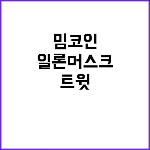 일론 머스크 트윗과…