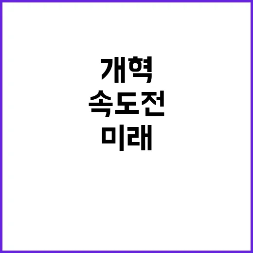 미래 개혁 혁신 속…