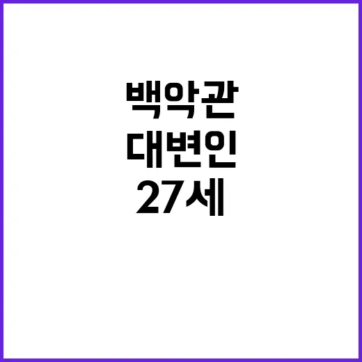 해리스 27세 대변인 임명 백악관 최연소 기록