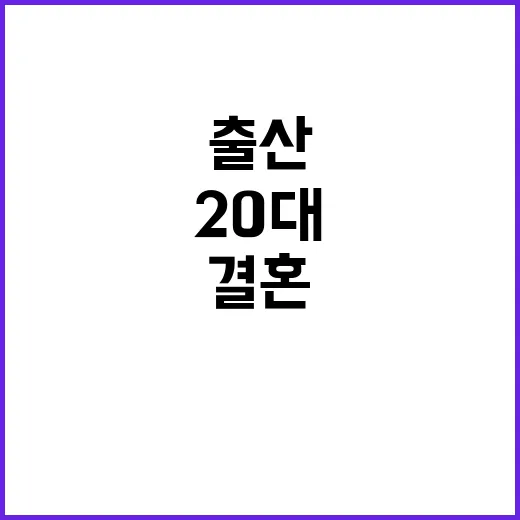 결혼 출산 20대 …