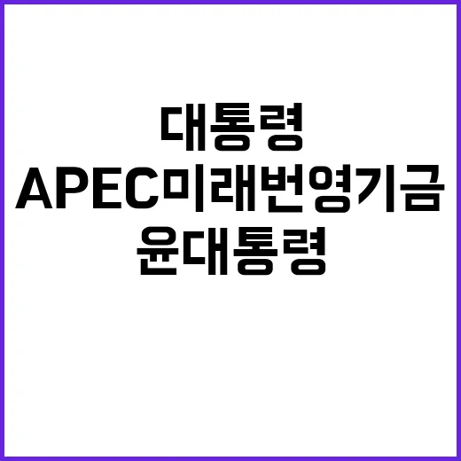 윤 대통령의 APE…