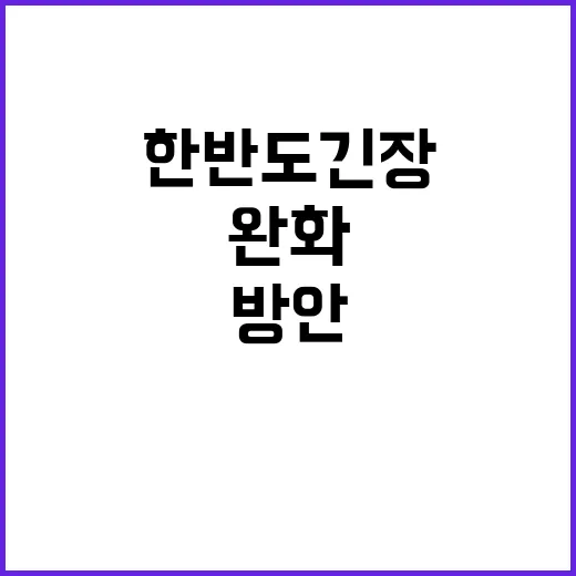 한반도 긴장 완화 한·중 공동 이익 실현 방안!