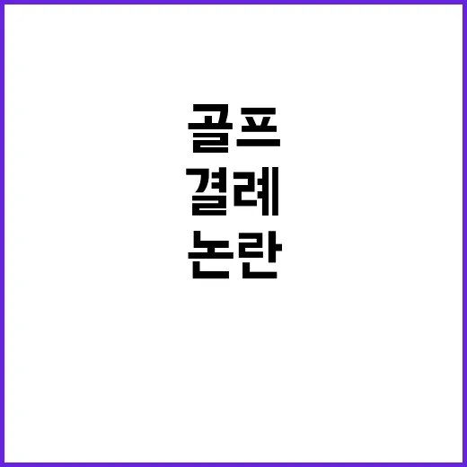 경호처 논란 골프 …