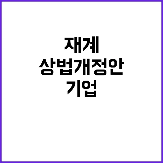 상법개정안 충돌 기…