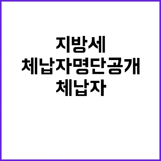 지방세 체납자 명단…