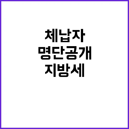 지방세 체납자 명단…