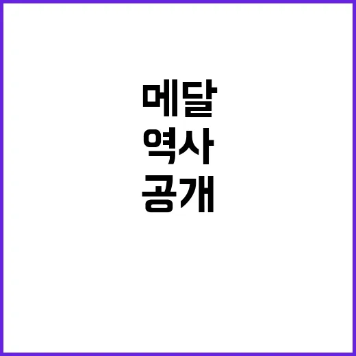 기념메달 공개 역사…